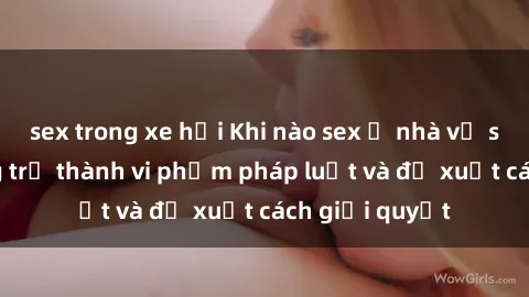 sex trong xe hơi Khi nào sex ở nhà vệ sinh công cộng trở thành vi phạm pháp luật và đề xuất cách giải quyết